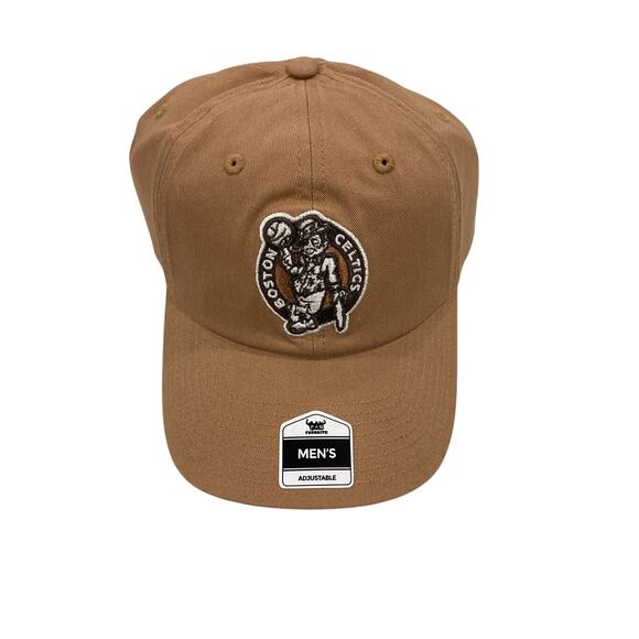Boston Celtics NBA Hat Camel Adjustable New Trucker Cap Retro - Picture 1 of 3
